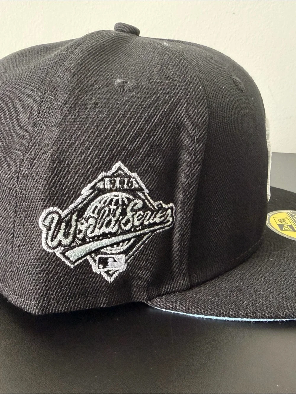 New Era Black Fitted Cap with White NY Embroidery